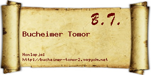 Bucheimer Tomor névjegykártya